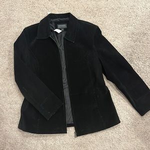 COPY - Vintage Suede Jacket Blazer - Black - Large